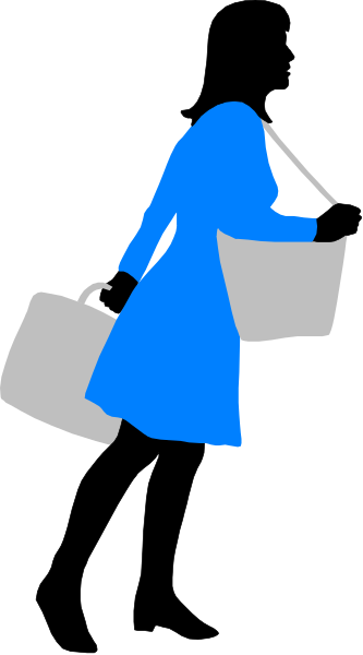 The image shows a person carrying two bags walking down an alleyway with their head turned to look back over their shoulder at something off-camera.