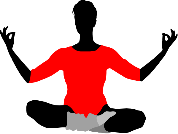 The image shows a red jacket with white sleeves on an animated character standing against a black background; there is no text present in this clip-art image.