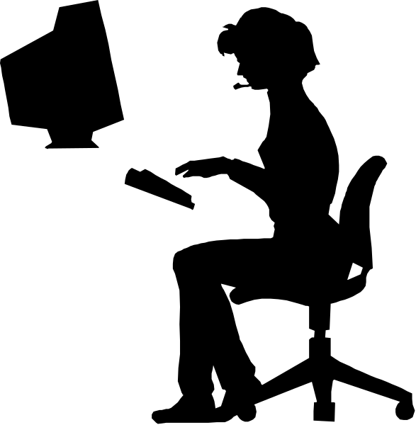 The black silhouette of a person standing against an unseen background with no distinguishable features to identify them as male or female.