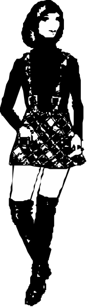 The black and white photo shows a person standing with their back to us; we can see only from mid-thigh upwards due to cropping of image at waist level.