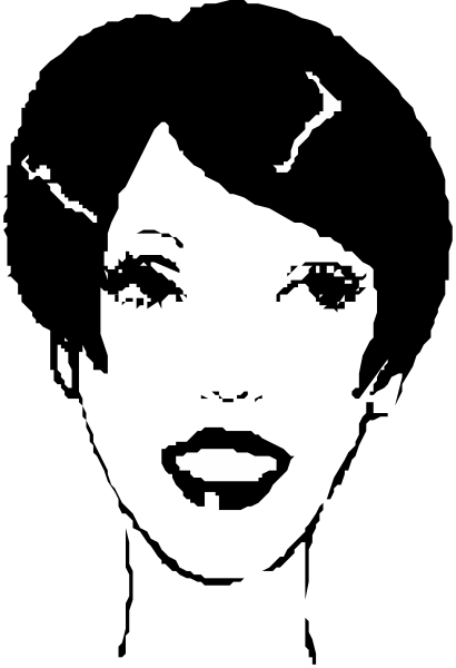 The image shows a black silhouette of an animal with white eyes against two different backgrounds: dark gray on top half and light brown at bottom.