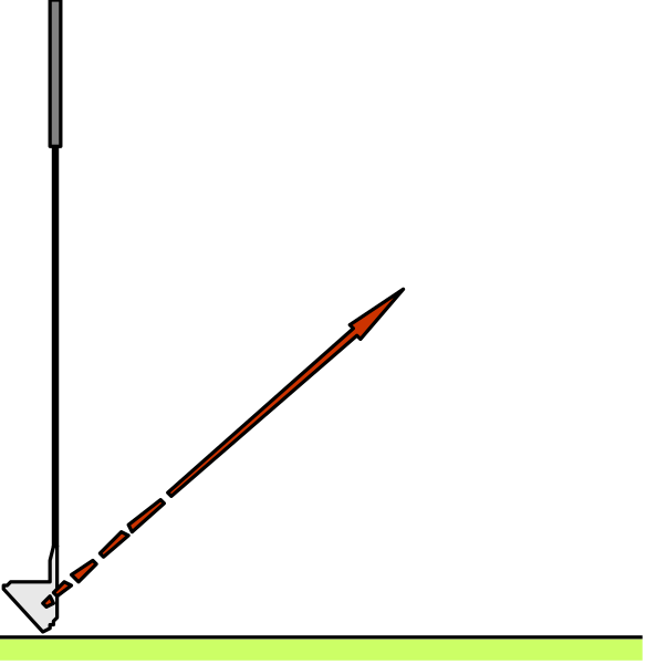 The image shows a sequence of three snapshots from an animated gif: 1) A black screen with two red lines pointing upwards; 2) An orange line extending downward between these points on a dark background, suggesting movement in that direction; and 3) Another snapshot showing the same scene as before but now only one red point is visible at the bottom of the image. The setting appears to be abstract or conceptual rather than realistic. There are no objects, people, animals, actions, or specific settings depicted here due to its minimalistic nature. It seems more like a