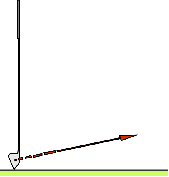 The image shows a sequence of three snapshots from an animation: 1) A black screen with two red lines forming a V shape; 2) An orange line extending downward to meet another point on the right side, creating a triangular formation between them and the topmost points; 3) Two green rectangles connected by a straight blue line. The setting is abstract without any specific objects or actions depicted in this image. There are no people or animals present here. It appears to be an illustration of geometric shapes rather than depicting real-world scenarios.