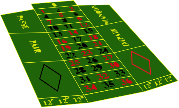 The image shows a green bingo card with numbers on it placed next to another identical bingo card that has been marked up in red ink indicating which spaces have already won.