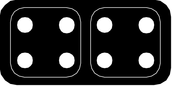 The image shows a graphic of two sixes dice with white pips against a black background on top of what appears to be an electronic device displaying numbers 1 through 6 in sequence from left to right, suggesting it might represent some sort of game interface or control panel for rolling the die. There is no text present within this image. The style suggests that it could possibly be used as part of a digital application related to dice games such as craps or roulette due to its simplistic and iconic representation of two sixes, which are often associated with winning in these types of gambling