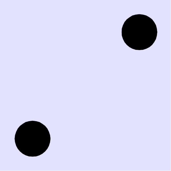 The image shows a simple black dot pattern on an otherwise white background with no other discernible content to provide details about.
