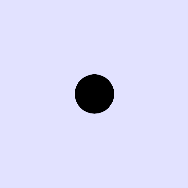 The image shows a simple black circle on an otherwise white background with no other discernible elements present.