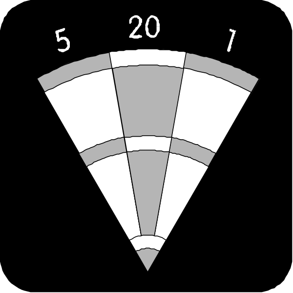 The black and white diagram shows a cone with three sections labeled 10%, 25% and 36%. There is also an arrow pointing to one of these percentages indicating it's at full capacity, which appears to be 78 degrees from top center. This could represent some form of measurement or progression in stages like water level or a gauge for something else that increases with time or usage. The cone itself has concentric circles and is set against the backdrop of blackness. There are no other objects present, so it's just this single image without any