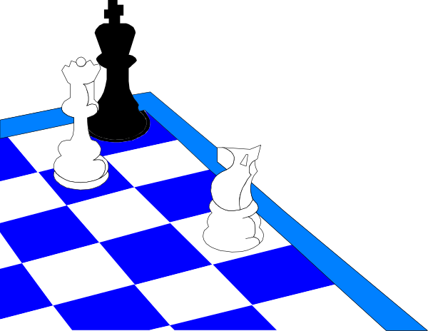 The image shows a chessboard with two pieces on it: rooks at opposite corners of the board.