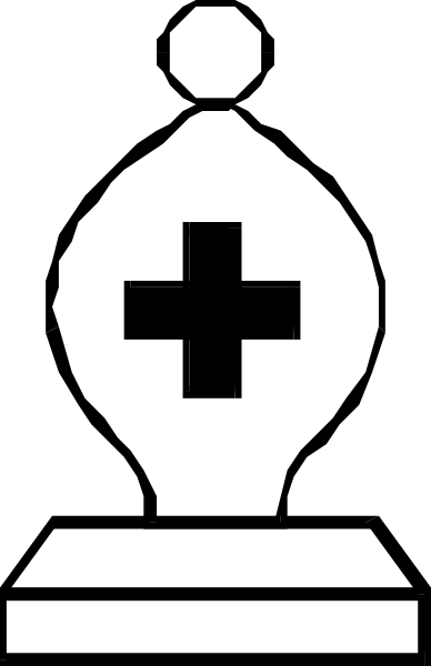 The image shows a black and white logo with an icon of a cross on top of what appears to be a small tower-like structure resembling a church steeple in front of it.