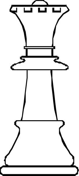 The black and white logo features a chess piece with two towers on either side of it against an unadorned background.