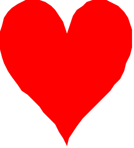The image shows a red heart shape with no additional details provided about its surroundings or context within which it is placed.
