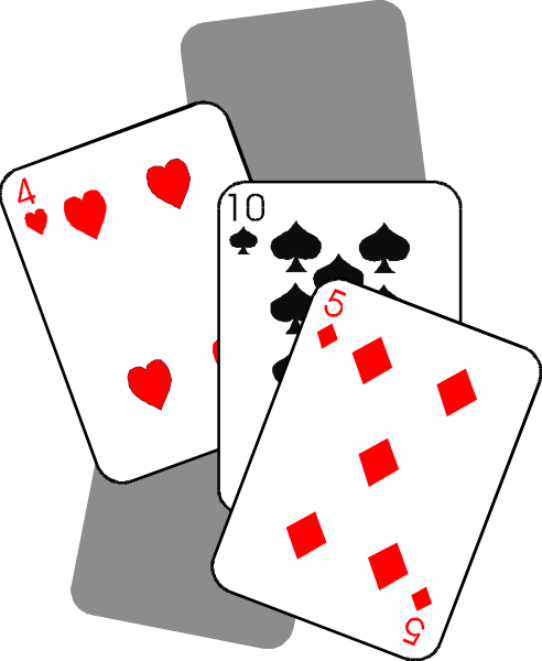 The image shows four playing cards: two aces of spades with red hearts on them, a king of clubs also featuring an ace symbol in its design, and another card that is partially visible but appears to be from the same deck as it has similar markings.