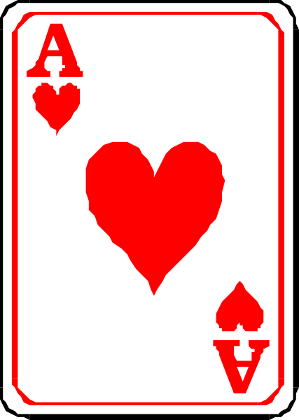 The card shows a red heart with an ace of spades on top.