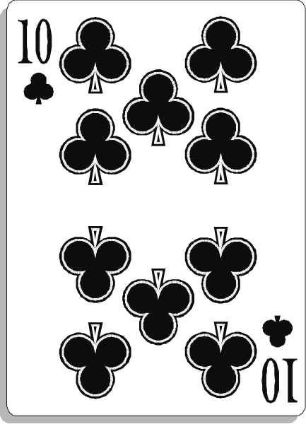 The card shows a royal flush of spades with four aces on top.