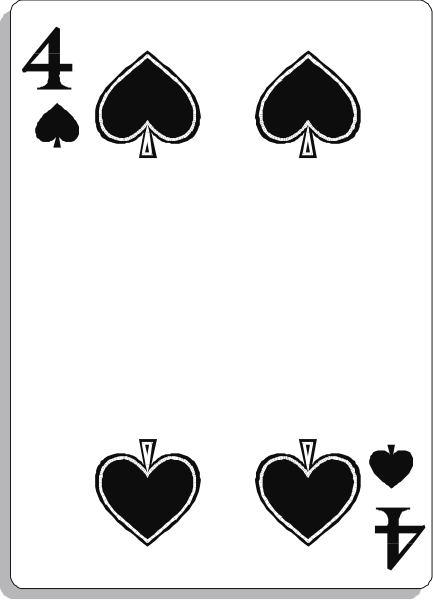 The card shows a royal flush of spades with four aces and an ace high on top.