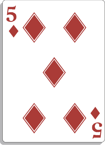 The card shows a royal flush of spades with diamonds on it as well as two aces at bottom right corner.
