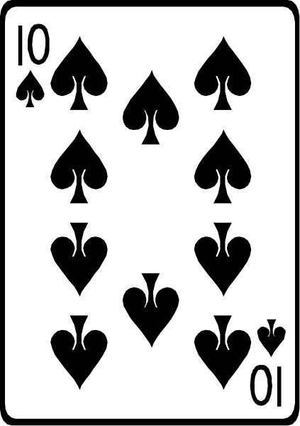 The card shows a royal flush of spades with four aces and an ace high on top.