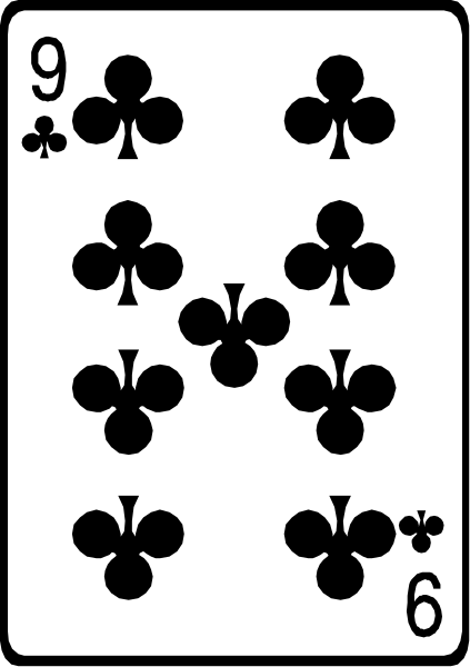 The card shows a royal flush of spades with four aces and an eight on top.