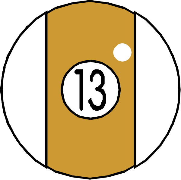 The image shows a black and white illustration of two circular icons with numbers on them: "13" inside an oval shape resembling a doorbell button, and another icon that appears to be a magnifying glass overlaid text reading '0'. There is no additional context provided.