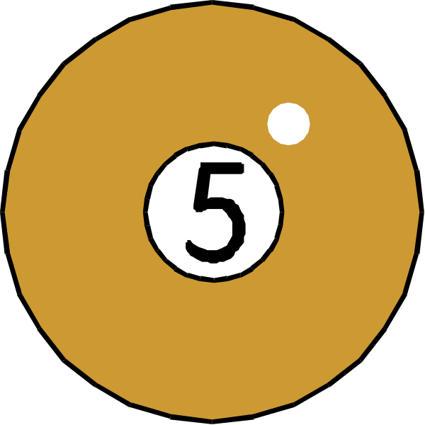 The image shows a closeup of two pool balls with numbers on them: 50 is brown and has an air bubble in it; 6 is yellow without any bubbles inside. They appear to be floating above each other, suggesting that this might represent a game or activity involving these objects. There are no people, animals, actions, or setting visible within the image itself. The focus of the clip-art appears to emphasize the pool balls and their numbers rather than providing additional context about an environment in which they would be used for playing billiards.