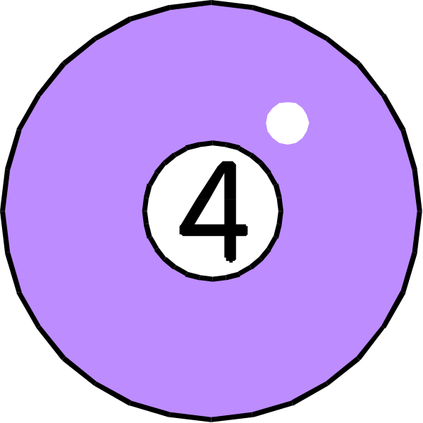 The image shows a purple ball with two black dots on it next to numbers 4 and 5 inside what appears to be an atom-like structure in space. There is also another similar object labeled "6" at bottom right, suggesting this could represent elements of periodic table or atomic orbitals. It's stylized clip art likely used for educational purposes related to science concepts such as atoms or chemistry.