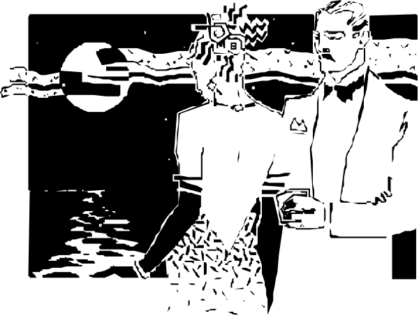 The image shows a black screen with white text that reads "Hello World!"