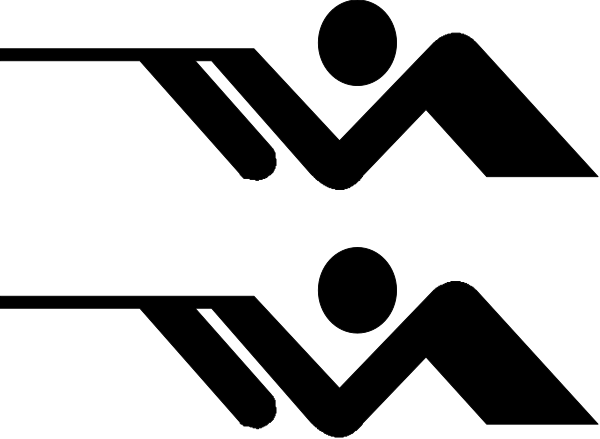 The image shows a black line with two white rectangles on either side of it against a gray background.