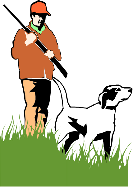 The picture shows a man standing next to his dog on grass with an open field behind them under what appears to be nighttime sky conditions.