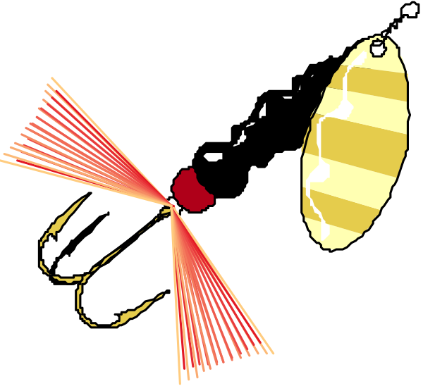 The image shows a cartoon of an insect with antennae that resemble musical notes being played by another instrument; it is set against a black background.