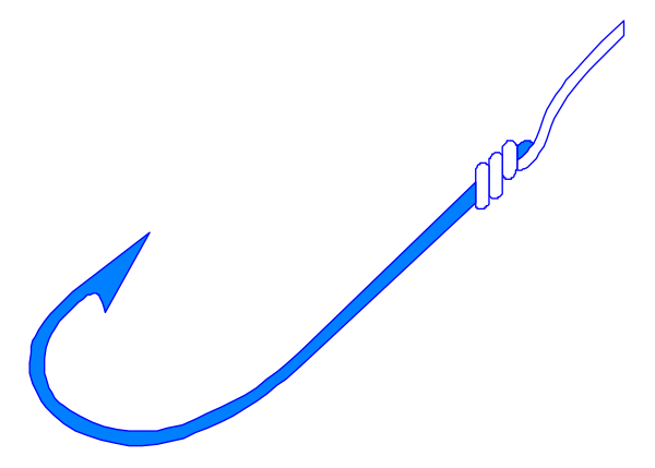 The image shows a blue arrow pointing upwards with an abstract design resembling a fish above it on top of what appears to be water.