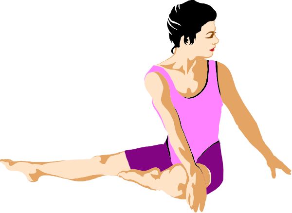 The image shows a person sitting on their knees with hands clasped together near chest level while wearing pink athletic attire in front of what appears to be an exercise ball; background is dark gray without any distinguishable features, focusing attention solely on figure and activity depicted within it.