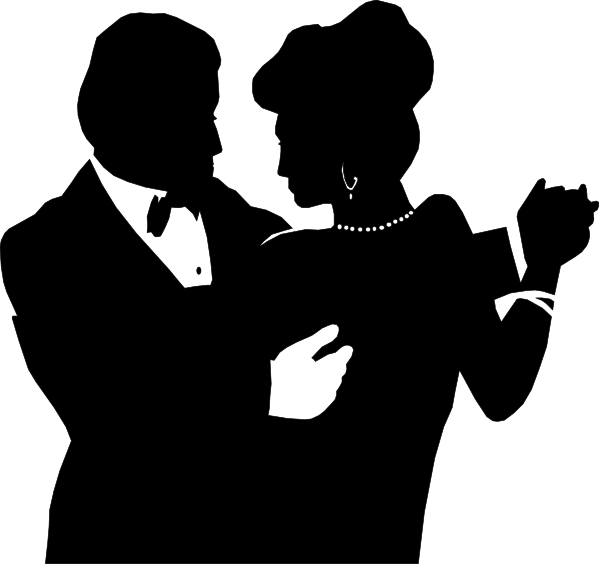 The black and white silhouette of a person holding an umbrella against raindrops on what appears to be a dark background with no other discernible details visible in this small clip-art image.