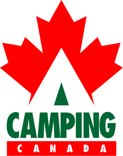 The logo of Camping Canada with a red maple leaf symbolizing Canadian identity.