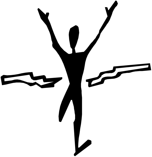 The image shows a black background with two white lines that appear to be broken at their ends on either side of an unseen object in between them.