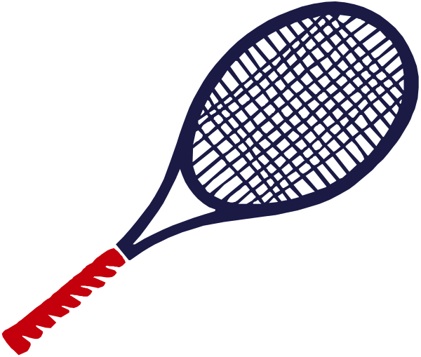 The image shows a tennis racket with its strings visible against a black background.