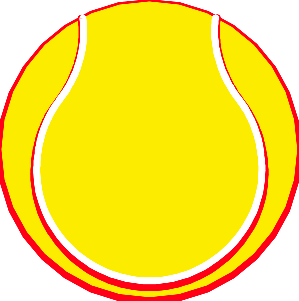 The image shows two circular shapes with a tennis racket inside each circle; there is no text present within this clip-art illustration.