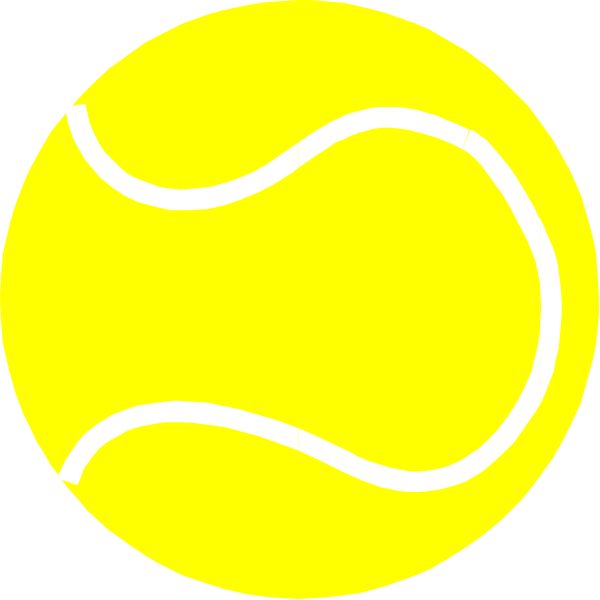 The image features two tennis rackets crossed over each other with a yellow ball between them against a black background.