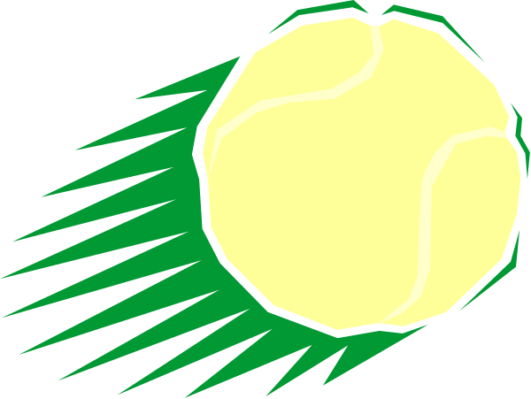 The image shows a cartoon depiction of an apple with leaves on it flying through midair against a dark background.