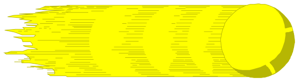 The image shows a yellow line with two black dots on it against an orange background.