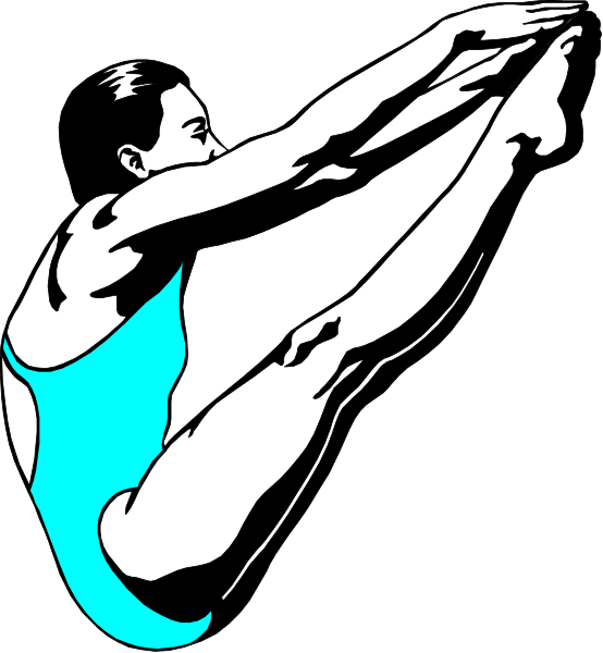 The images show a black and white illustration of an athlete performing gymnastics on two separate backgrounds: 1) A dark blue backdrop with no additional elements; 2) An aqua-colored backdrop featuring silhouettes of trees, grasses, flowers, birds, insects.