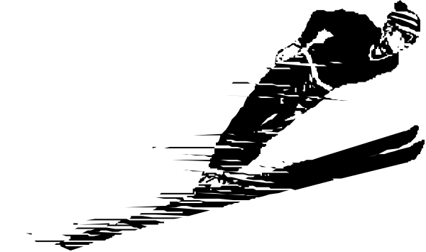 The image shows a black silhouette of an object that appears to be abstract with no clear form against a white background.