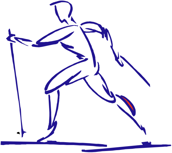 The image shows a black silhouette of an athlete running on what appears to be a track with starting blocks at their feet against a dark background.