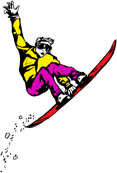 The black and white photo shows a person on skis performing an action shot with their arms outstretched for balance while skiing downhill in what appears to be snowy conditions during daylight hours.