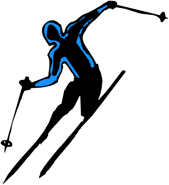 The image shows a black silhouette of an athlete jumping over what appears to be water with their arms outstretched for balance on one leg in mid-air against a dark background.