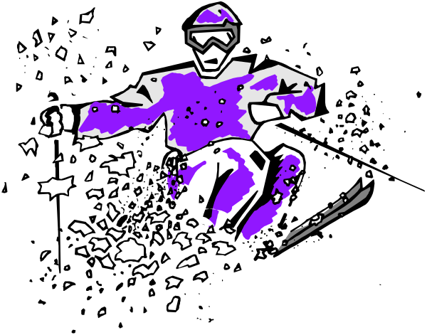The black and white illustration shows a snowboarder performing an action shot with motion blur around them on what appears to be a mountain slope at nighttime under clear skies.
