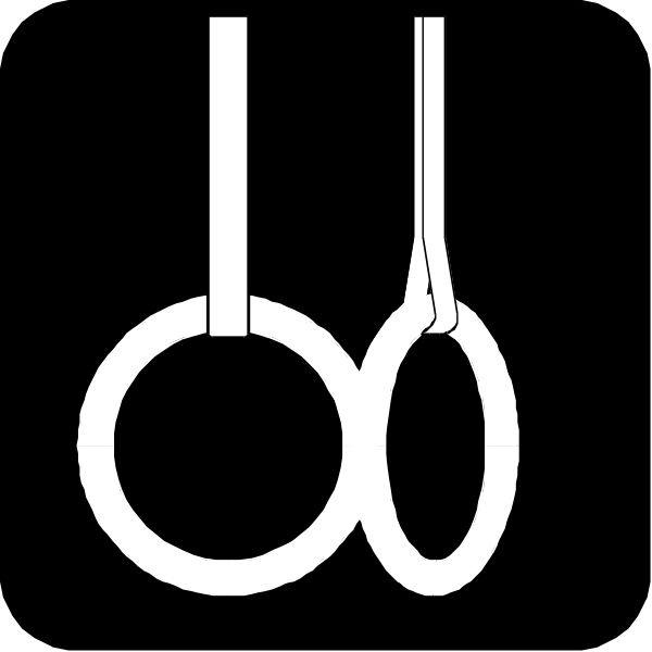 The image shows a black and white illustration of two measuring cups hanging from hooks on what appears to be a dark background with no additional context provided about their location within an environment.