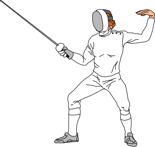 The illustration shows a person dressed as an astronaut holding onto what appears to be a tennis racket with both hands in front of them while standing on one leg against a black background.