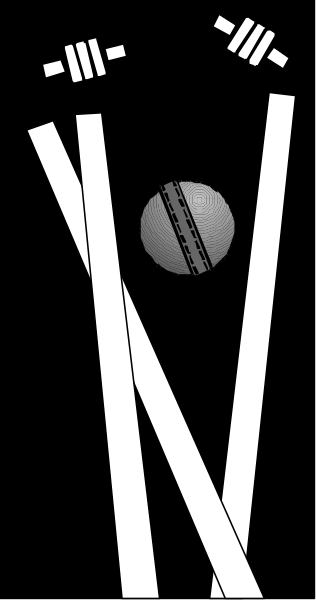 The image shows a black and white graphic with abstract shapes that resemble an armrest on either side of what appears to be a ball in motion between them.