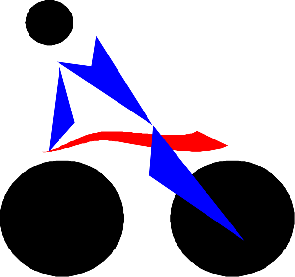 The image shows a stylized graphic of an abstract design resembling a bird with wings spread out against a dark background in shades of blue and red.